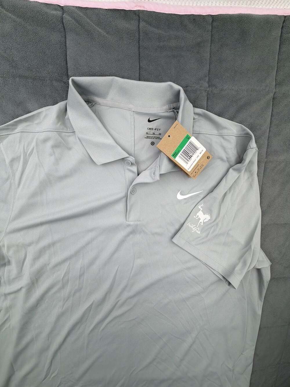 Nike Velocity Dri-Fit Golf Polo Size XL Gray Wildfire